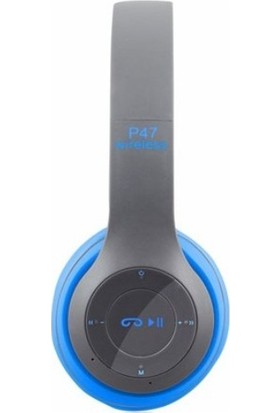 Inter P47 5.0+Edr Wireless Headphones Bluetooth Kulaklık 5.0+EDR-P47-MAVİ