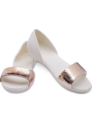 Crocs Lina Dorsay Hammered Met Flt W Kadın Terlik