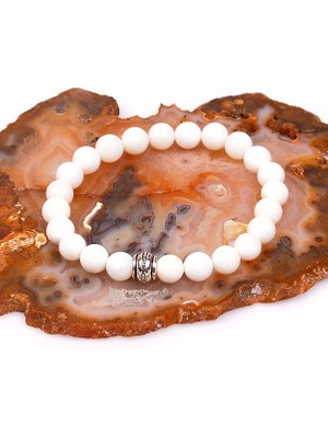 Taş Sandığı Shell Taşı Bileklik ( 8 mm )