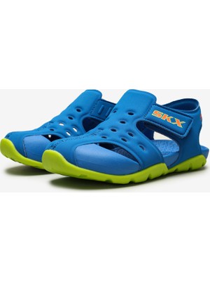 Skechers Side Wave Küçük Erkek Çocuk Mavi Sandalet 92330N Bllm
