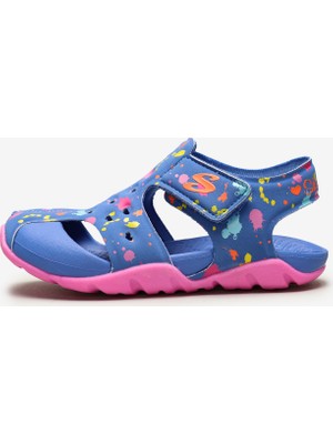 Skechers SİDE WAVE Küçük Kız Çocuk Mavi Sandalet - 86428N BLPK