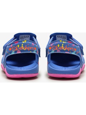 Skechers SİDE WAVE Küçük Kız Çocuk Mavi Sandalet - 86428N BLPK