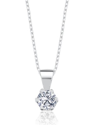 Mia Vento 0.60 Karat Effective Diamond Masalsı Parıltı Gümüş Kolye