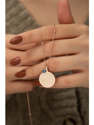 Nereze 925 Ayar Plaka Allah Lafzı Kolye Kadın Gümüş Kolye