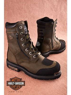 Harley Davidson Riddick Olive Deri Bot