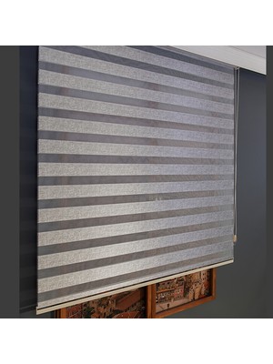 Anıper Zebra Perde Gri Kalın Hasır Bamboo 70 x 200 cm