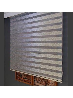 Anıper Zebra Perde Gri Kalın Hasır Bamboo 70 x 200 cm