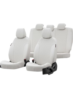 Otom BMW 1 Serisi 2011-2019 F20 Özel Üretim Koltuk Kılıfı Tokyo Design Deri Fildişi