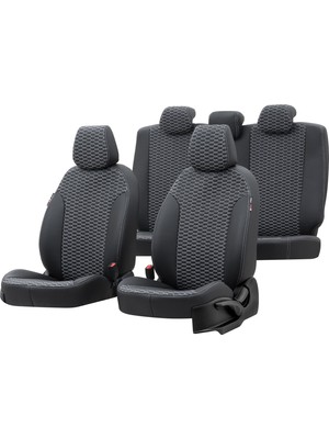 Otom Chevrolet Aveo 2011-Sonrası Özel Üretim Koltuk Kılıfı Tokyo Design Deri Siyah - Beyaz