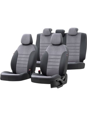 Otom Citroen C-Elysee 2017-Sonrası Özel Üretim Koltuk Kılıfı London Design Füme - Siyah