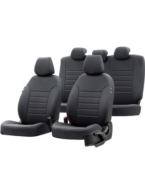 Otom Dacia Dokker 2012-Sonrası 5 Kişi Özel Üretim Koltuk Kılıfı New York Design Siyah