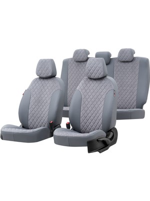 Otom Ford Tourneo Courier 2014-Sonrası Özel Üretim Koltuk Kılıfı Madrid Design Tay Tüyü Füme