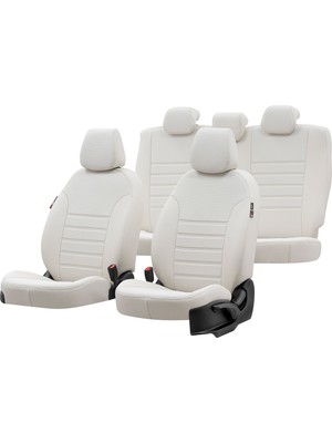 Otom Honda Civic 2001-2006 Özel Üretim Koltuk Kılıfı New York Design  Fildişi
