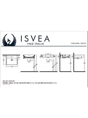 Isvea  Yarım Tezgah Üstü Lavabo 10SQ50058SV