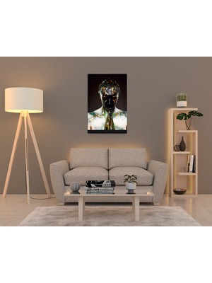 Dekorbi Ayaklı Blok Tablo | Golden Faced Devil 48×69