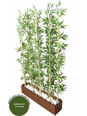 Yapay Çiçek Deposu Yapay Bambu Seperatör (20X100X180 Cm