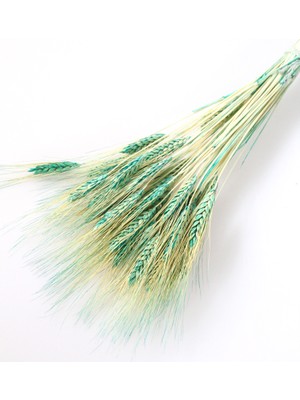 Yapay Çiçek Deposu Kuru Başak Demeti Turkuaz