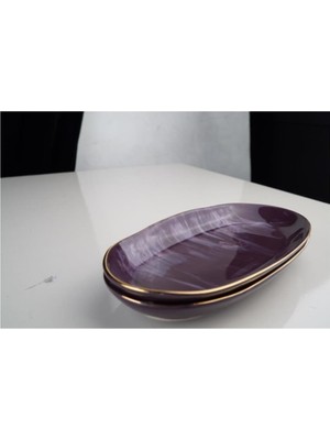 Sembol 26 cm 3 Nolu Kayık Tabağı Mürdüm