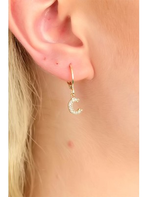 Moco C Harf Kadın Küpe