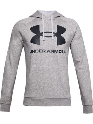 Under Armour Ua Rival Fleece Big Logo Hd Gri Erkek Sweatshirt 1357093-011