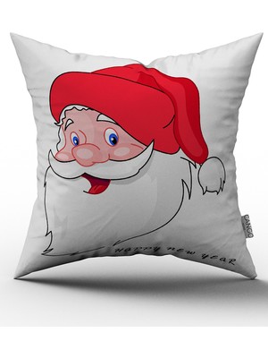 Cango Home  Noel Baba Yastık Kırlent Kılıfı 548