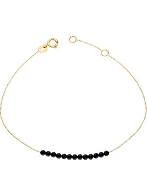 Glorria Altın Onyx Taşlı Bileklik