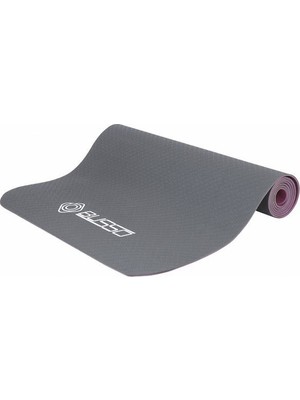 Busso BS703 Tpe Pilates Matı 0,4 cm Kalınlıkla Konforlu Kullanım Gri-Pembe 173x61 cm
