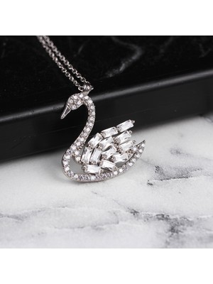 Glorria Gümüş Kuğu Kolye