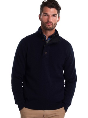 Barbour Patch Half Zip Kazak NY91 Navy