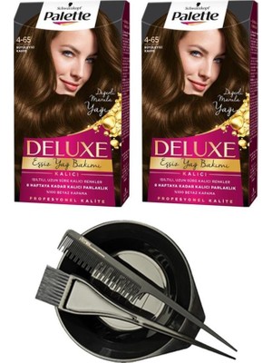 Palette Deluxe Set Saç Boyası 4 65 Büyüleyici  Kahve X2+ Saç Boyama Seti