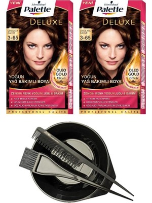 Palette Deluxe Set Saç Boyası 3.65 Çikolata Kahve X2+ Saç Boyama Seti