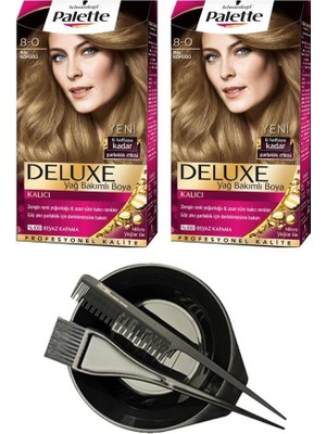 Palette Deluxe Set Saç Boyası 8-0 Bal Köpüğü X2+ Saç Boyama Seti