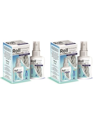 Roll Alkollü El ve Cilt Dezenfektanı 100 ml (2 Adet) Antiseptik Sprey Özelliği ile Pratik Kullanım