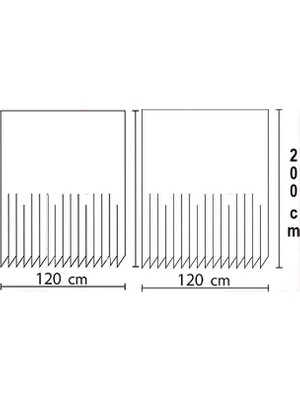 Zethome Jackline Banyo Duş Perdesi 120 x 200 cm