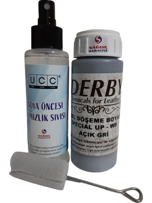 Derby Açık Gri Döşeme Boyası ve Boya Öncesi Temizleme Sıvısı