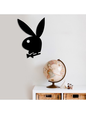 New Jargon Playboy Logosu Simgesi Duvar Oda Ev Aksesuarı Ahşap Tablo 33 x 50 cm