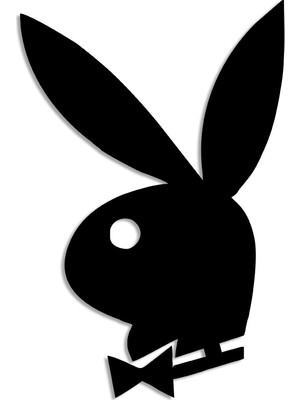 New Jargon Playboy Logosu Simgesi Duvar Oda Ev Aksesuarı Ahşap Tablo 33 x 50 cm