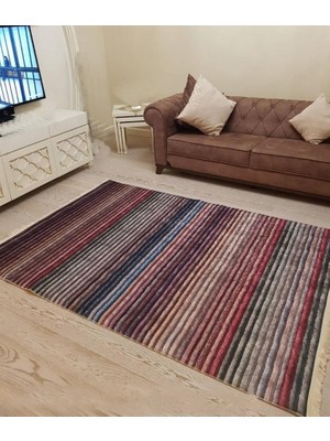 STY Home Renbow Kaymaz Tabanlı Yıkanabilir Halı Kilim Yolluk Renkli