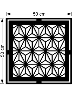 Mıgnatıs Geometrik Geometrik Kare Form Duvar Ev Aksesuarı Ahşap Tablo 50 x 50 cm