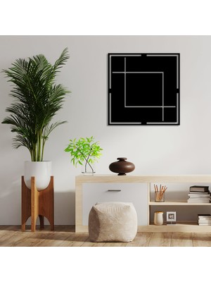 Mıgnatıs Geometrik Kare Parçalı Geometrik Form Duvar Ev Aksesuarı Ahşap Tablo 50 x 50 cm