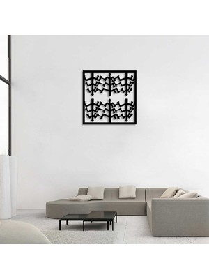 Mıgnatıs Karahanlı Motif Tasarımı Duvar Oda Aksesuarı Panosu Ahşap Tablo 50 x 50 cm