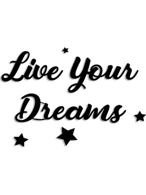 Mıgnatıs Live Yours Dreams Duvar Oda Ev Aksesuarı Ahşap Tablo 50 x 34 cm