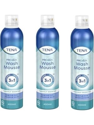 Tena Vücut Temizleme Köpüğü 3 Adet Susuz Temizleme Onarım Koruma 400 ml