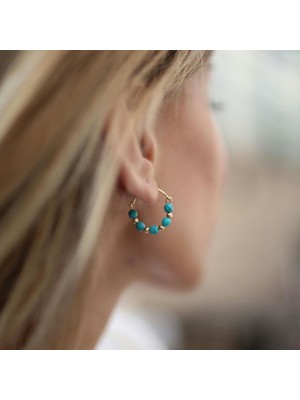 By Golden House Salıncak Firuze Küpe