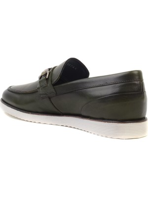 Marcomen - Haki Erkek Loafer Ayakkabı