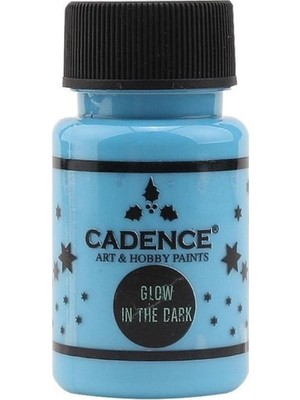 Cadence 50 ml Mavi Glow In Dark Su Bazlı Boya Özelliği ile Gece Karanlıkta Parlayan Sanatsal Malzeme