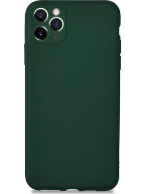 Caseart Apple iPhone 11 Promax Kılıf Kamera Korumalı Premier Silikon Kapak - Yeşil