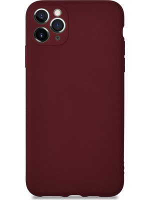 Caseart Apple iPhone 11 Promax Kılıf Kamera Korumalı Premier Silikon Kapak - Mürdüm