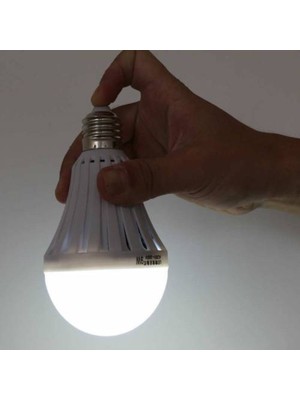 Pazarız 9 Watt Şarjlı LED Ampul Seyyar Ampul 4 Adet Beyaz