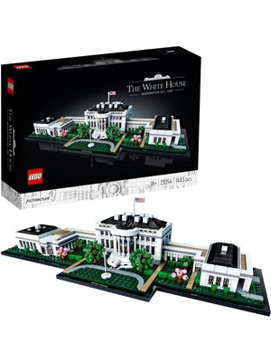 LEGO Architecture Beyaz Saray 21054 -Seyahat; Mimari ve Tarih Meraklısı Yetişkinler İçin Washington Simgesi Koleksiyonluk ve Sergilenebilir Model Yapım Seti  (1483 Parça)